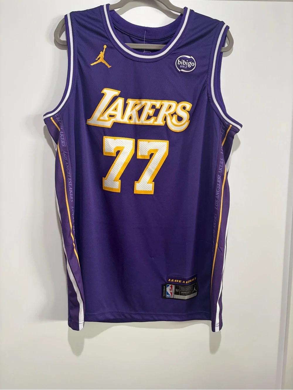 Luka Dončić Los Angeles Lakers Yellow, and Purple Jerseys. Size 52/XL